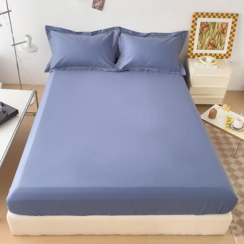 100% Egyptian Cotton 400TC Bedding Bed Sheet Set Luxury Fitted Sheet Flat Sheets With Pillowcase Bedsheet Soft Comfort Bed Lines 2