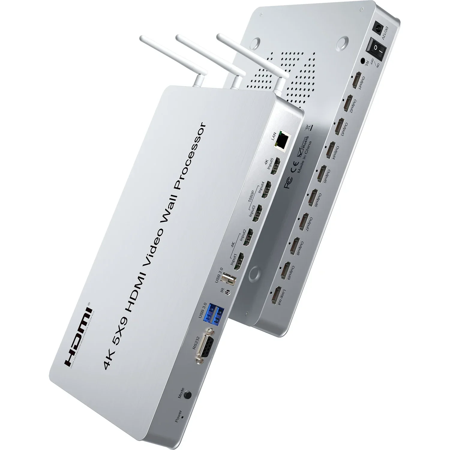 무료 회전 줌 인 아웃 이동 5x9 HDMI 비디오 월 컨트롤러 4k 가로 세로 세로 화면 접합 프로세서 TV 스플라이서