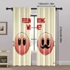 2pcs, Print Curtains 2D print game controller1 Durable 100% Polyester Fabric (without rod) Thermal Insulation, and Room 5