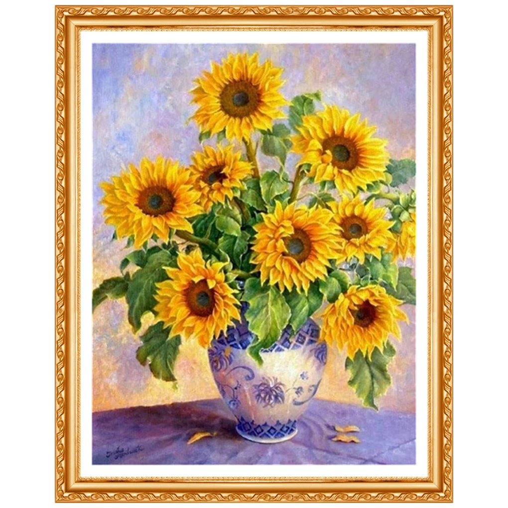 5D DIY Diamond Painting flower Full Square Sunflowers Diamond Embroidery Sale Cross Stitch Kit Rhinestones Garden Decor