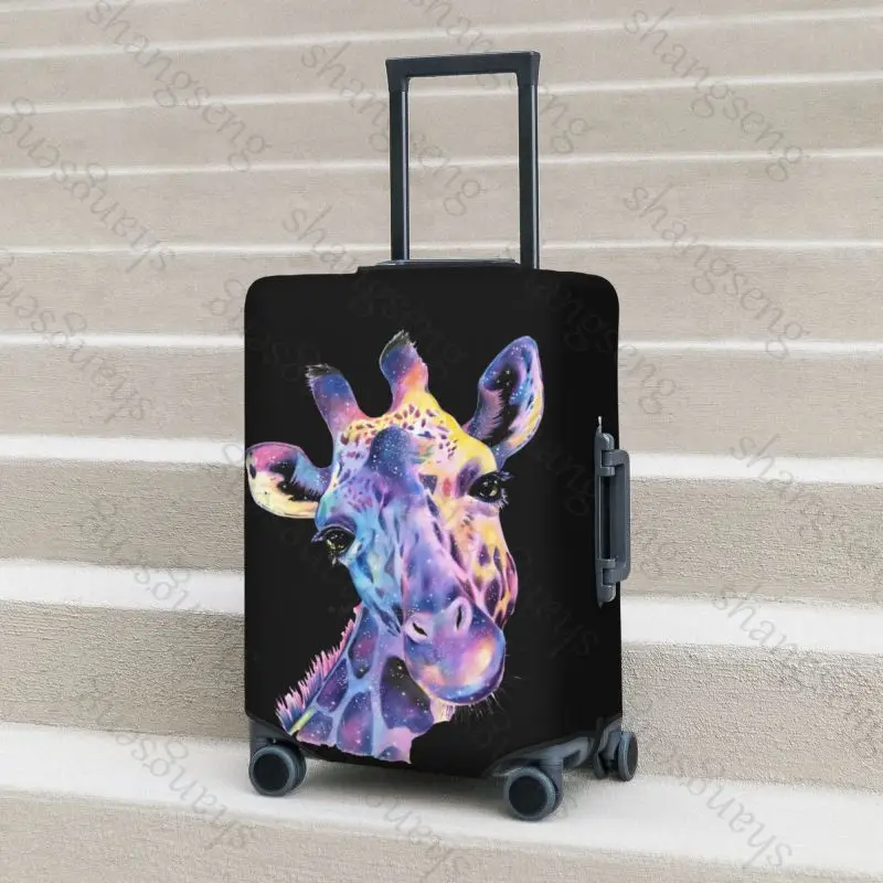 Giraffe funny cartoon Thicken Luggage Cover Elasticity Trolley dust cover Suitcase Protection Cover Suitcase Case Accessories 5