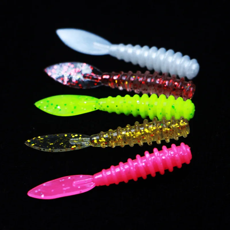 10PCS/50PCS Angeln Lockt 36mm/0,4g UV Rockfishing Swimbait Jigging Köder Weichen wurm Salzwasser Jig Kopf Köder für Bass Angeln – Detail 7