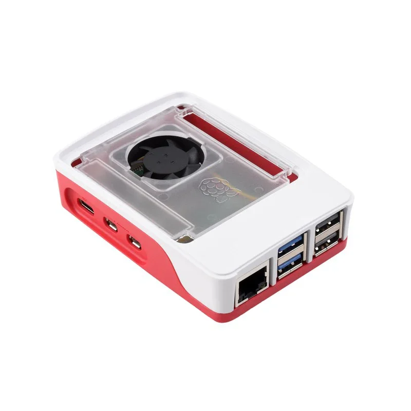 Official Raspberry Pi 5 Case Red White ABS Shell with Fan Support Cluster Stacki