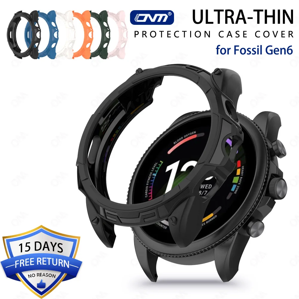 Soft-Shell-Protector-for-Fossil-Gen-6-42MM-44MM-Smart-Watch-Hollow-Soft ...
