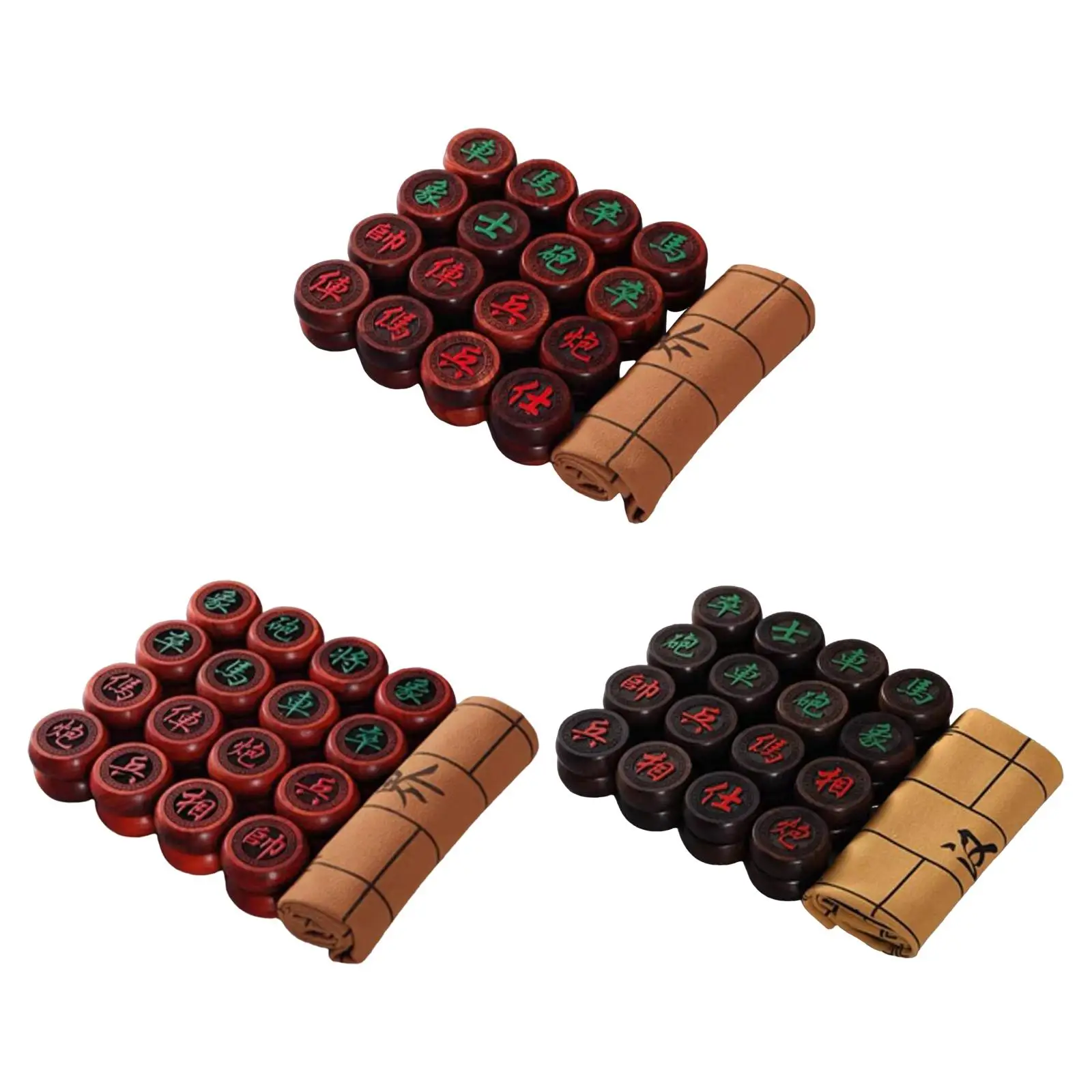 

Chinese Chess Travel Toy Entertainment Tool with Paper Box Wood Simple to Carry for Adult