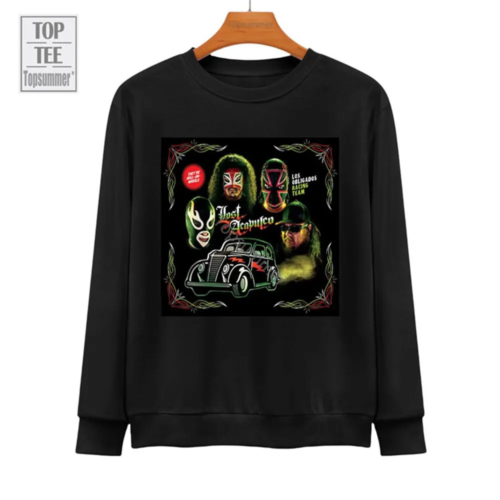 

Los Obligados Racing Team Album Sweatshirt Lost Acapulco Tour Hoodies Male Goth Rock Big Size Hoodie