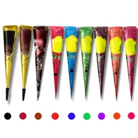 Natural Temporary Flash Tattoo Paste Black Henna Body Paint Arts Disposable Cones Sexy Tattoo Cream Indian Wedding Fashion 2