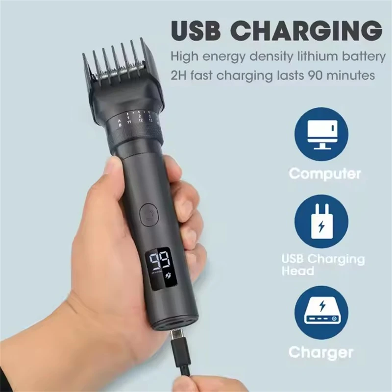 Xiaomi Youpin Men's 5-in-1 Multifunctional Grooming Set IPX6 Waterproof Hair Clipper Nose Hair Trimmer Shaver High-power JK-881 3