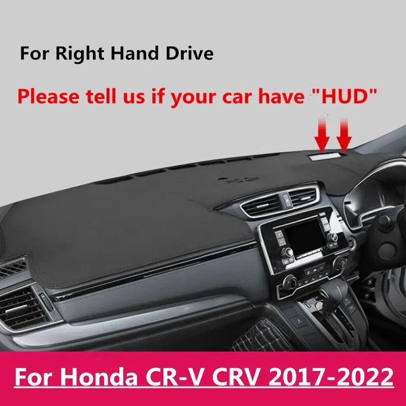 

PU Leather RHD Dashboard Cover Dash Pretector Anti-Slip Mat Trim Dashmat Carpet For Honda CR-V CRV 2017-2022