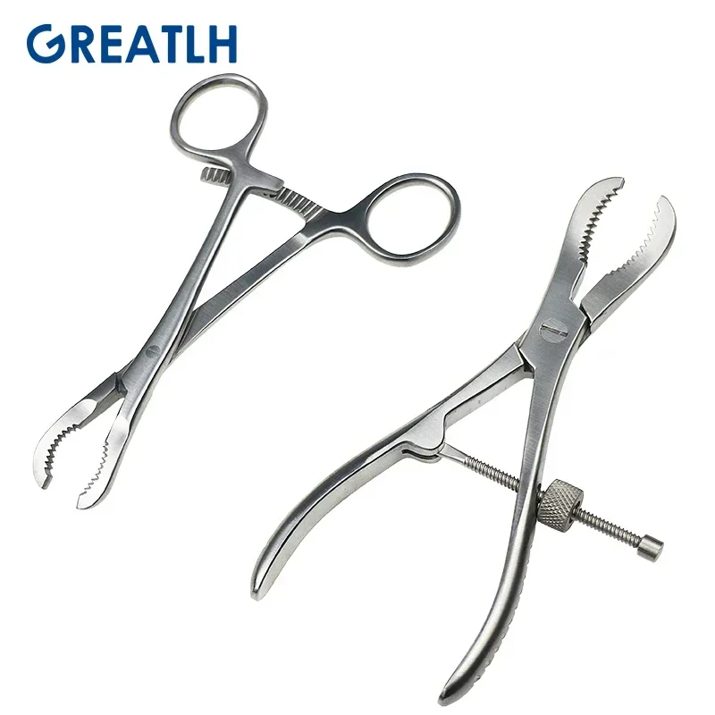 Orthopedic Instruments Stainless Steel Toothed Phalanges Reduction Forceps Autoclavable Bone Holding Forceps Veterinary Orthopedics Instruments 1pcs orthopedic instruments veterinary surgical instruments