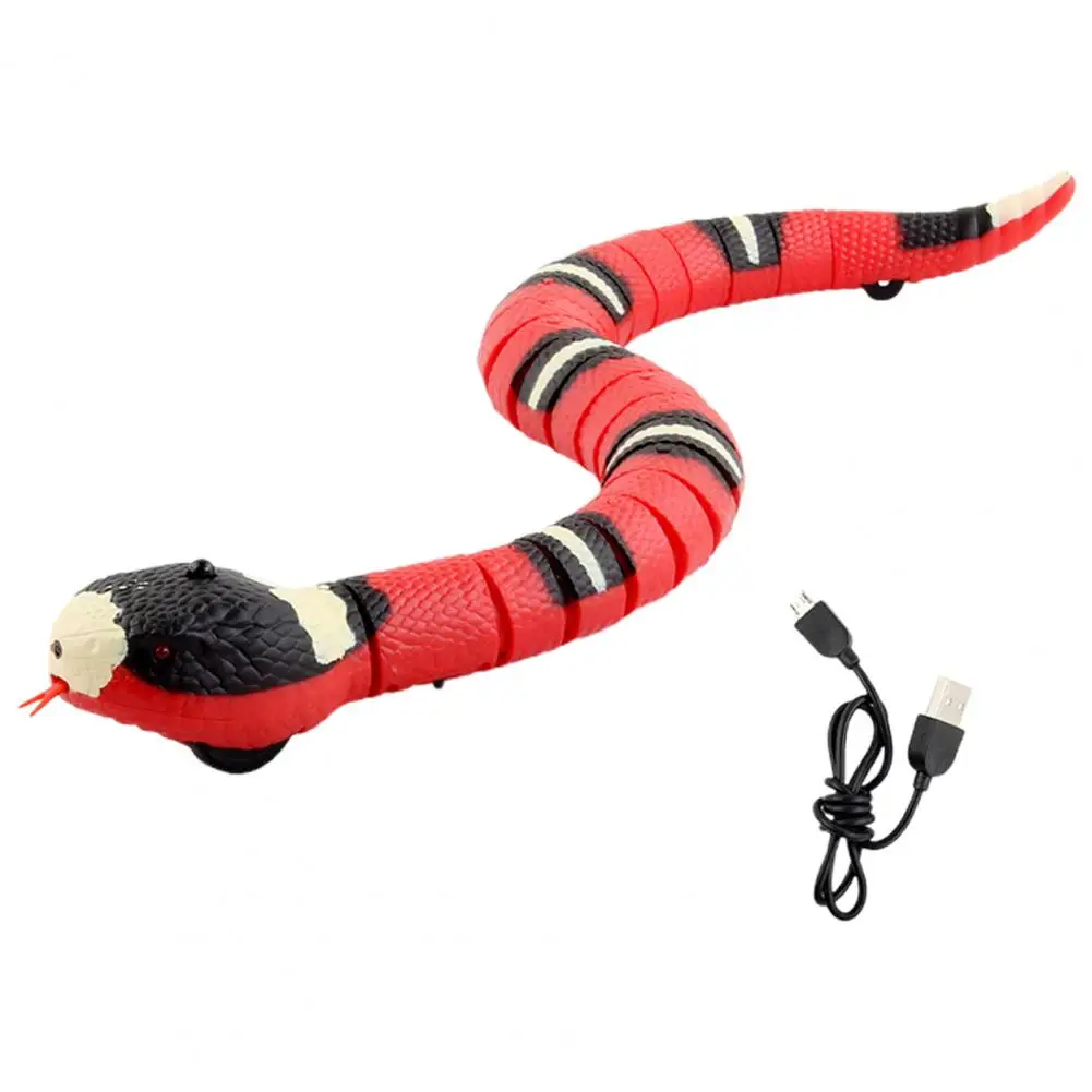 

Snake Cat Toy Snake Shape S-Shaped Moving Flick Tongue Obstacles Escape Interactive Smart Sensing Snake Tease Toy Pet Supplies