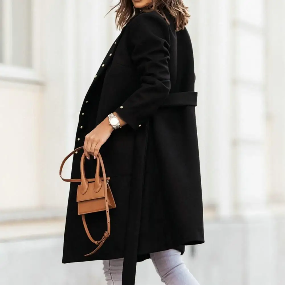 

Female Coat Long Sleeves Ladies Overcoat Autumn Winter Thermal Ladies Overcoat