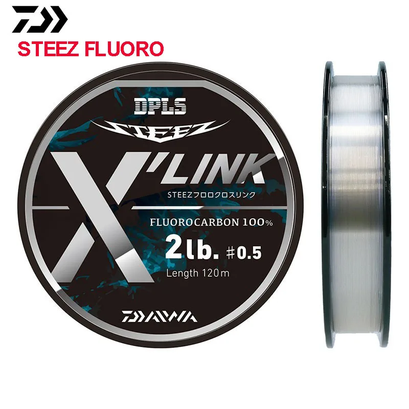 

Dawa STEEZ FLUORO X LINK Natural Color High Sensitivity Road Subline Main Line 120m Fish Line Rocky Fishing Line Carbon