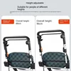 Large Capacity Aluminum Folding Mobility Scooter, Elderly Grocery Cart, Hands-Free Push, Sit and Push Shopping Trolley 3