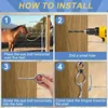 1pcs Stainless Steel Horse Tie Ring Safety Horse Hitching Ring With Easy Clip And Fixed Plate, Durable Equestrian Equipment 5