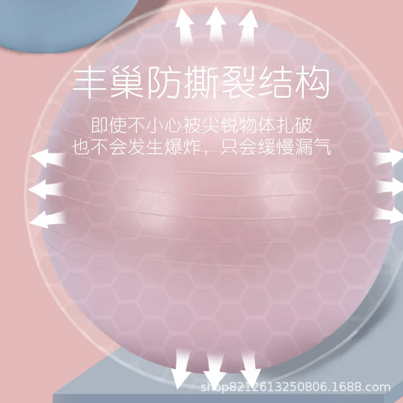 65CM PVC Fitness Balls Yoga Ball Thickened Explosion-proof Exercise Home Gym Pilates Equipment Balance Ball