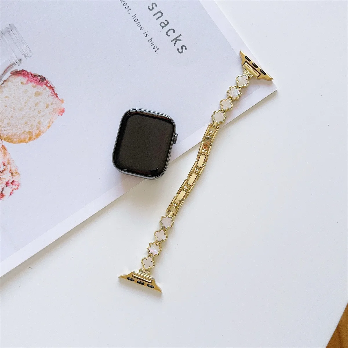 Stilren smartwatch metallarmband för apple watch_voghion.com
