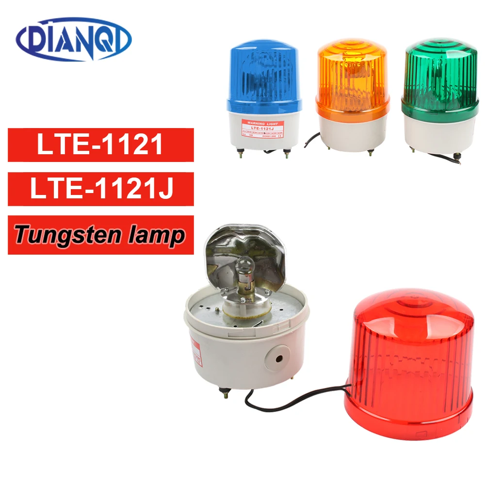 

AC110V 220V DC12V/24V Warning Alarm Construction Lamp Bulb Rotating Beacon Traffic Light Siren LTE-1121 With/No Buzzer Sound