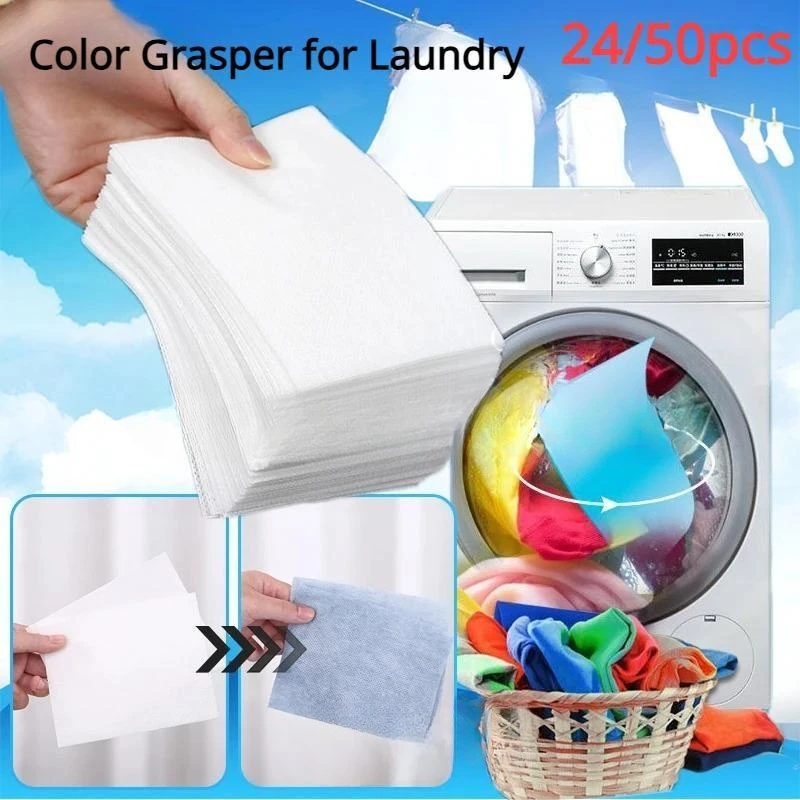 

11x28cm Anti-staining Laundry Tablets Clothes Sheets Anti-String Mixing Color Absorption Tablet Color Catcher Grabber Cloth