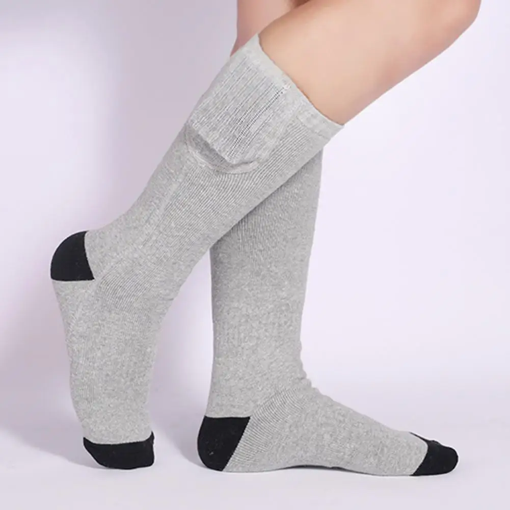 65℃ Heated Socks Winter Heating Socks Warmth USB Rechargeable Heated Boots Outdoor Spots Snowmobile Skiing Sock