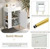 21.6inch White Bathroom Vanity,Bathroom Storage Cabinet with Ceramic Sink,Combo Cabinet,Easy Assembly,Open Storage. 4