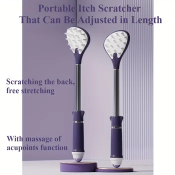 Tickle Scratch Itchy Scratch Portable Scratcher Telescopic Scalable Scratch Back Scratch Tool Portable Point Massage Stick 1