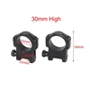 30mm Diameter Hunting Scope Mount Rings  Aluminum Alloy Ring Mount for Tactical Flashlight fit 21mm Picatinny Rail  High/Med/Low 2