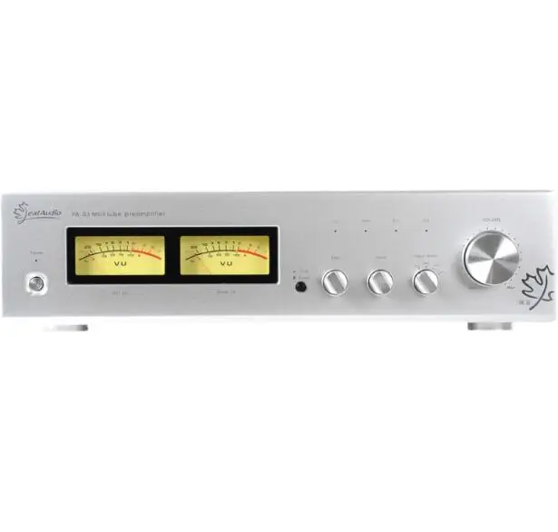 

Leafaudio PA03 Pre Amplifier Refer to ARC LS22 Circuit Retro Tube Preamplifier with Dual Channel UV Meters and Remote Control