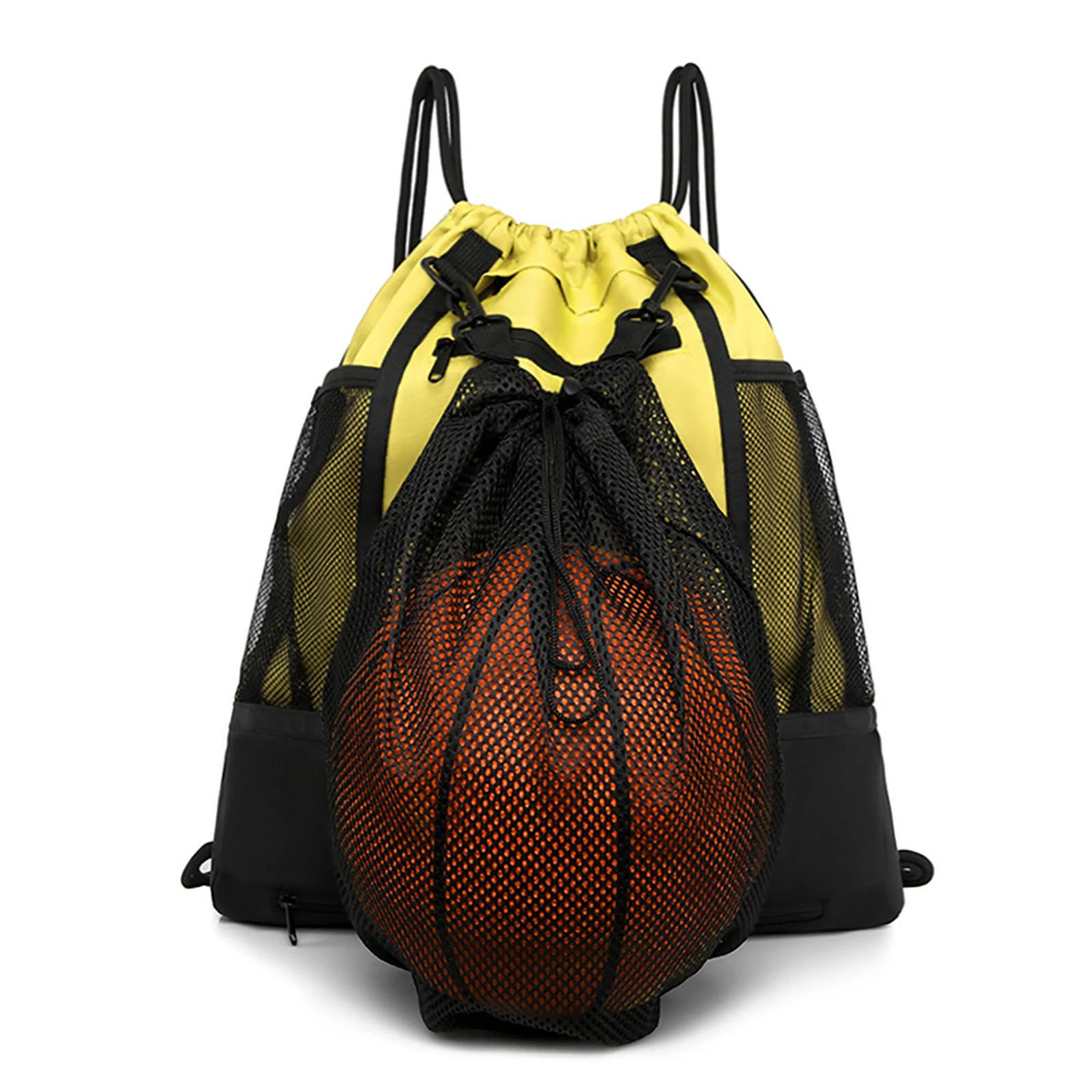

Basketball Storage Basketball Bag Camping EXTRA LARGE SPACE Football Storage Front Pocket Hiking Mesh Ball Pocket