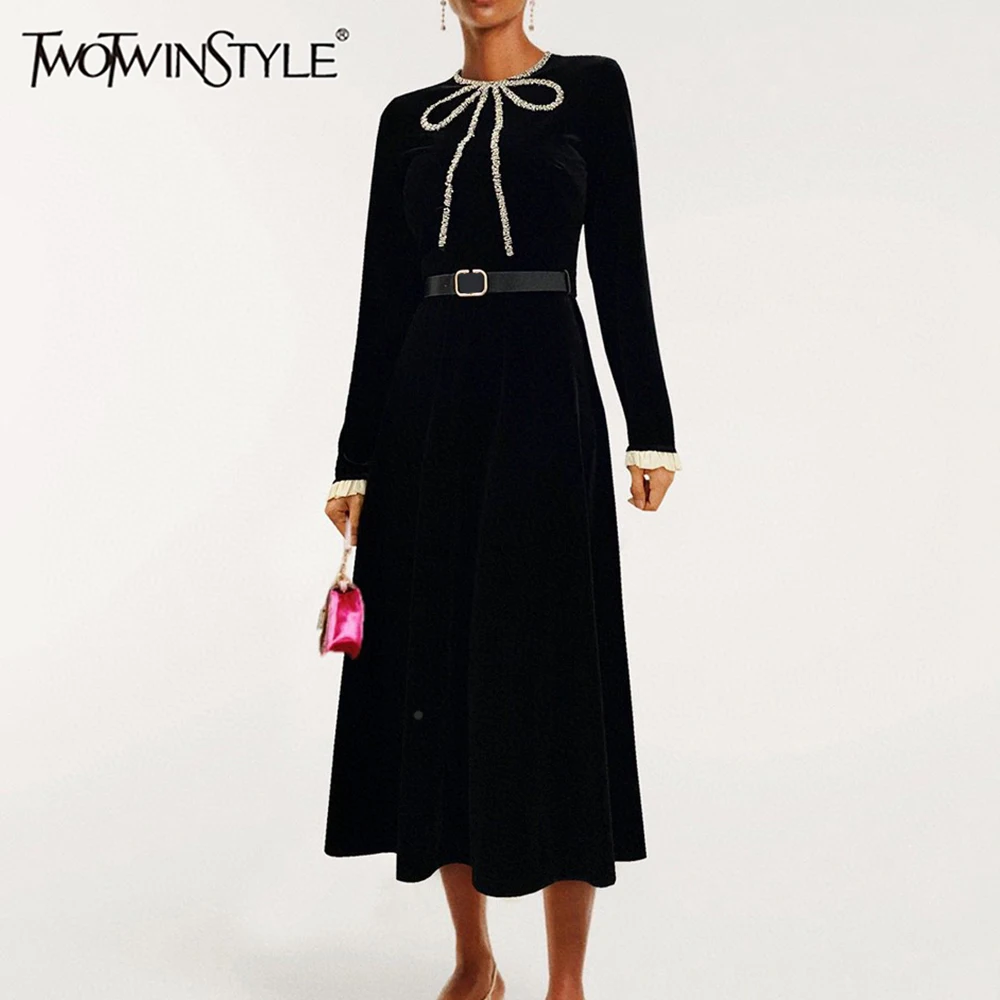 Brianna® | Elegant Buckle Patchwork O-Neck Long Sleeve Two Piece Suit (3 Colors) main image 1