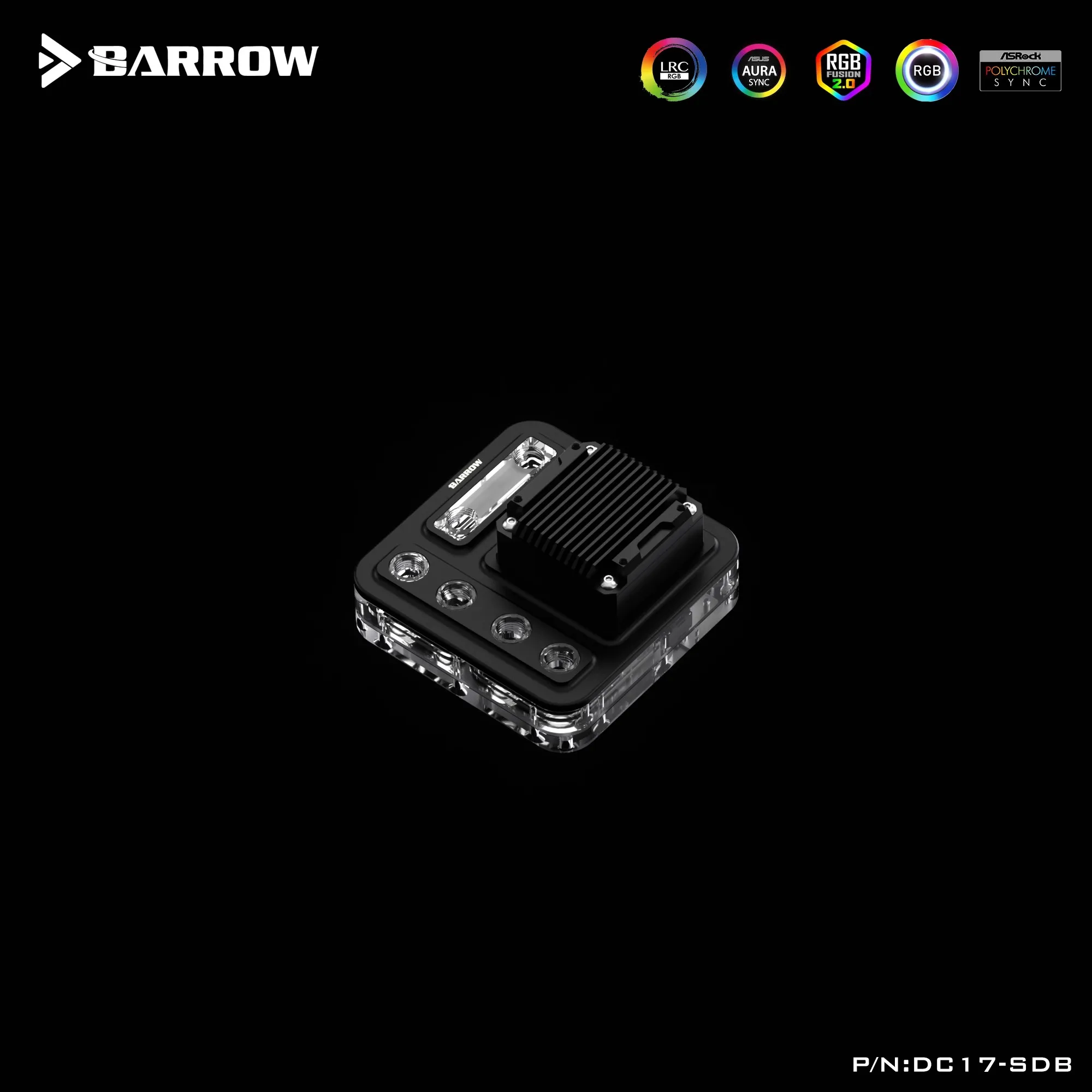 BARROW Acrylic Distro Plate / Board for PC Cooler System Case / Fit Hard Hose Tube Combo DDC Pump DC17-SDB 120/240/360