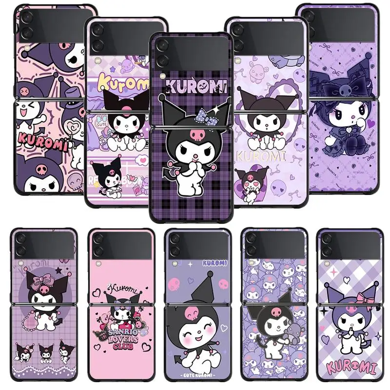 Custodia Per Telefono Kuromi Cartoon Per Samsung Galaxy Z Flip4 Z Flip3 5G Z Flip 5G Z Flip Z Flip5 Fundas Custodie Cover Shell