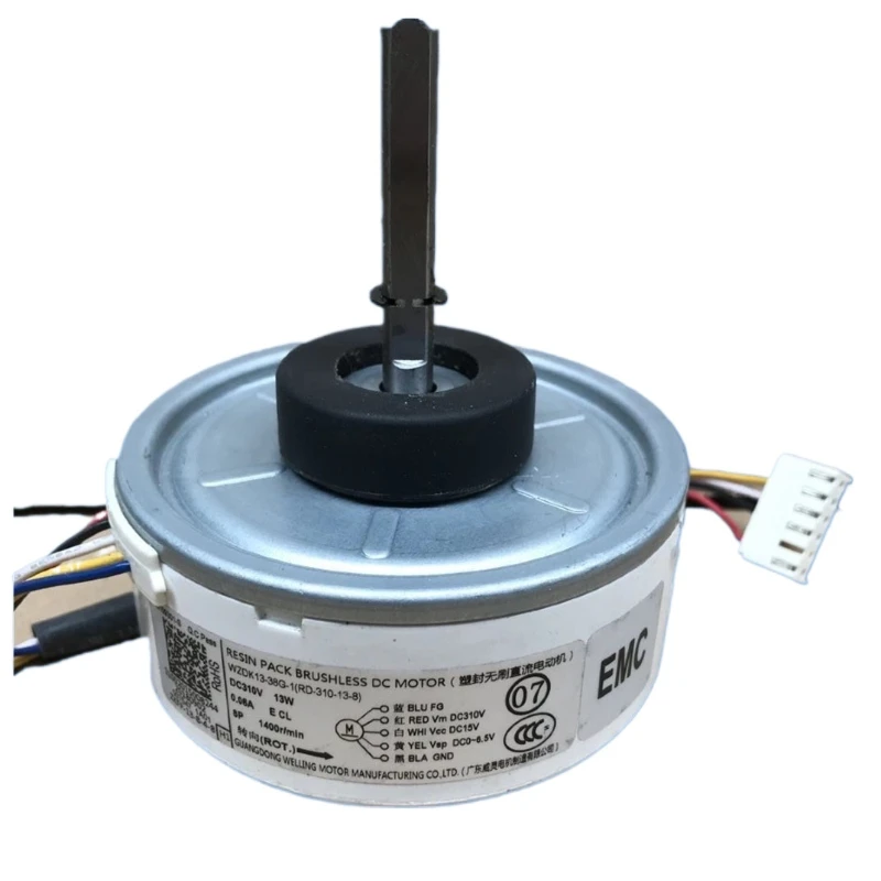 New For Midea Air Conditioner Indoor Unit DC Fan Motor WZDK13-38G-1 DC310 13W 1400r/min RD-310-13-8 Conditioning Parts