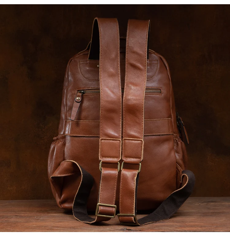 جلد المرأة في الهواء الطلق السفر على ظهره Vintage سعة كبيرة على ظهره حقيبة مدرسية للرجال على ظهره ل 15.6 بوصة حقيبة كمبيوتر محمول