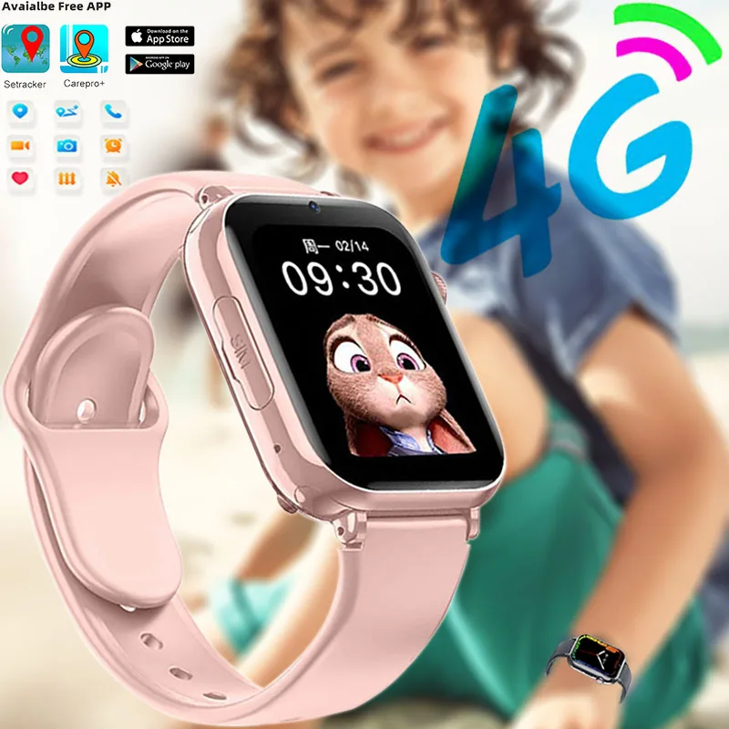 

4G Sim Card Kids Smart Watch 1.85inch Full Touch 4G Smartwatch With WeChat Video Chat Game Camera Remote Baby Monitor Smartwatch