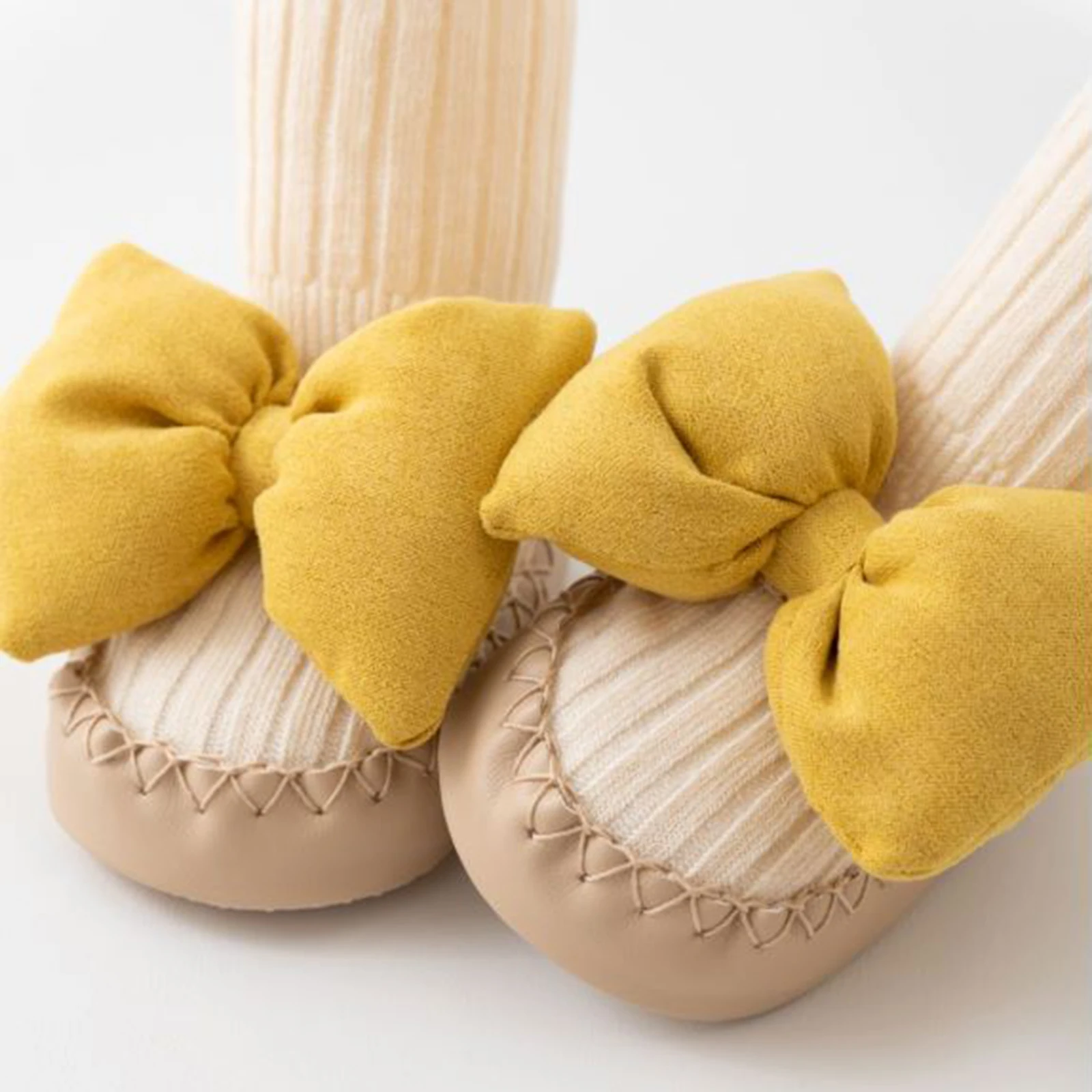 Baby Girl Princess Anti Slip Floor Shoes Socks Soft Non-slip Cute Bow Flats Warm Walking Shoes for Newborn Toddler First Walkers toddler shoes