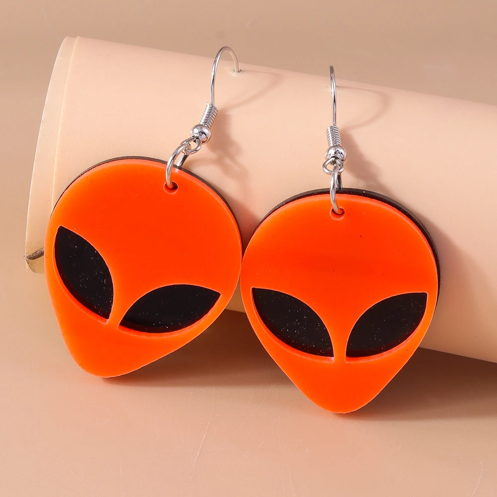 Aihua Niedliche Cartoon-Ohrringe aus Acryl, ET-Alien-Ohrringe, Kawaii, lustige UFO-Raumschiff-Ohrringe für Frauen, Mädchen, Kinder, Geburtstagsgeschenke – Detail 15