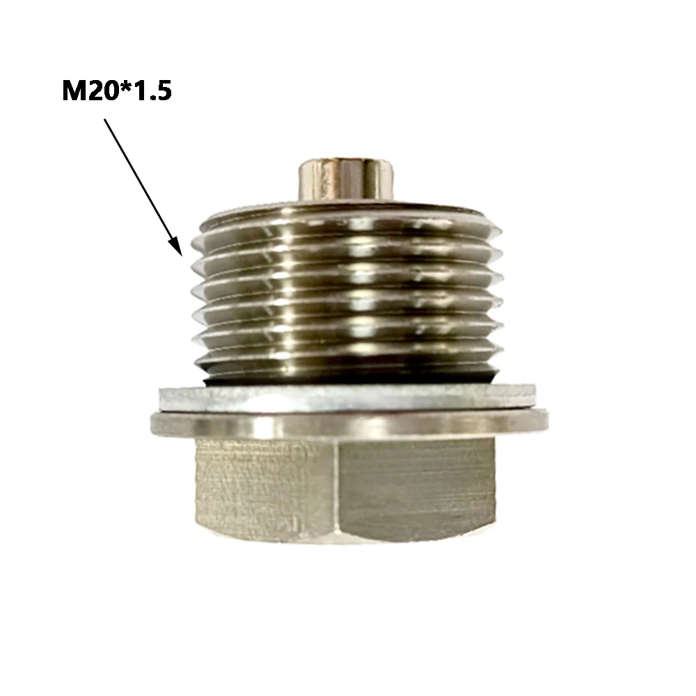 Magnetic Oil Drain Plug M14 x 1.5 M12 M16 M18 M20 Oil Drain Plug Sump Drain Nut Bolt Copper Gasket 1pc