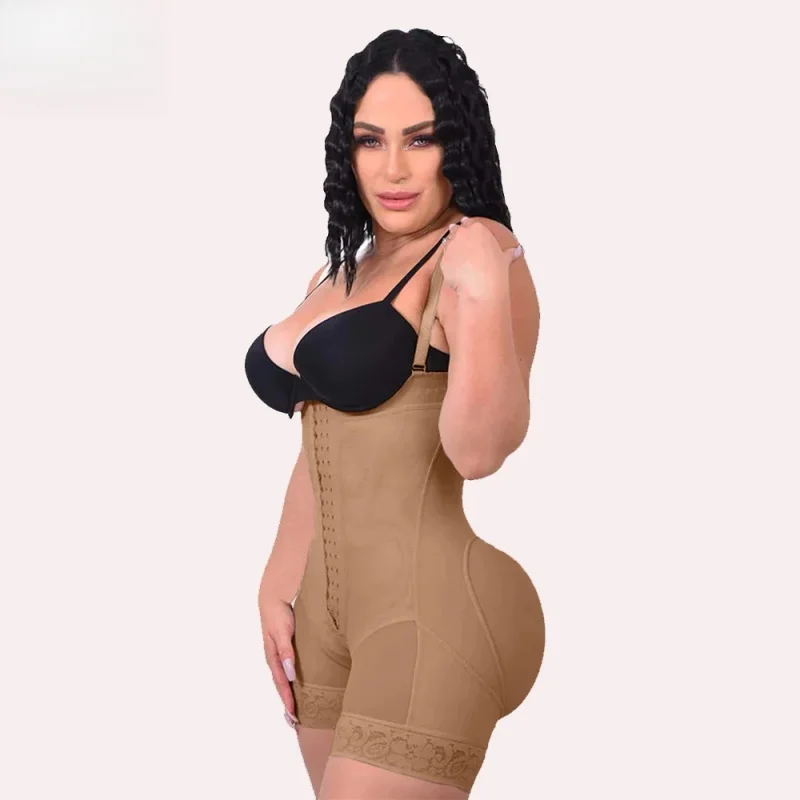 

Colombianas Shapewear for Women Tummy Control Body Shaper Butt Lifter Thigh Slimming Plus Size with Zipper Crotch Underwear