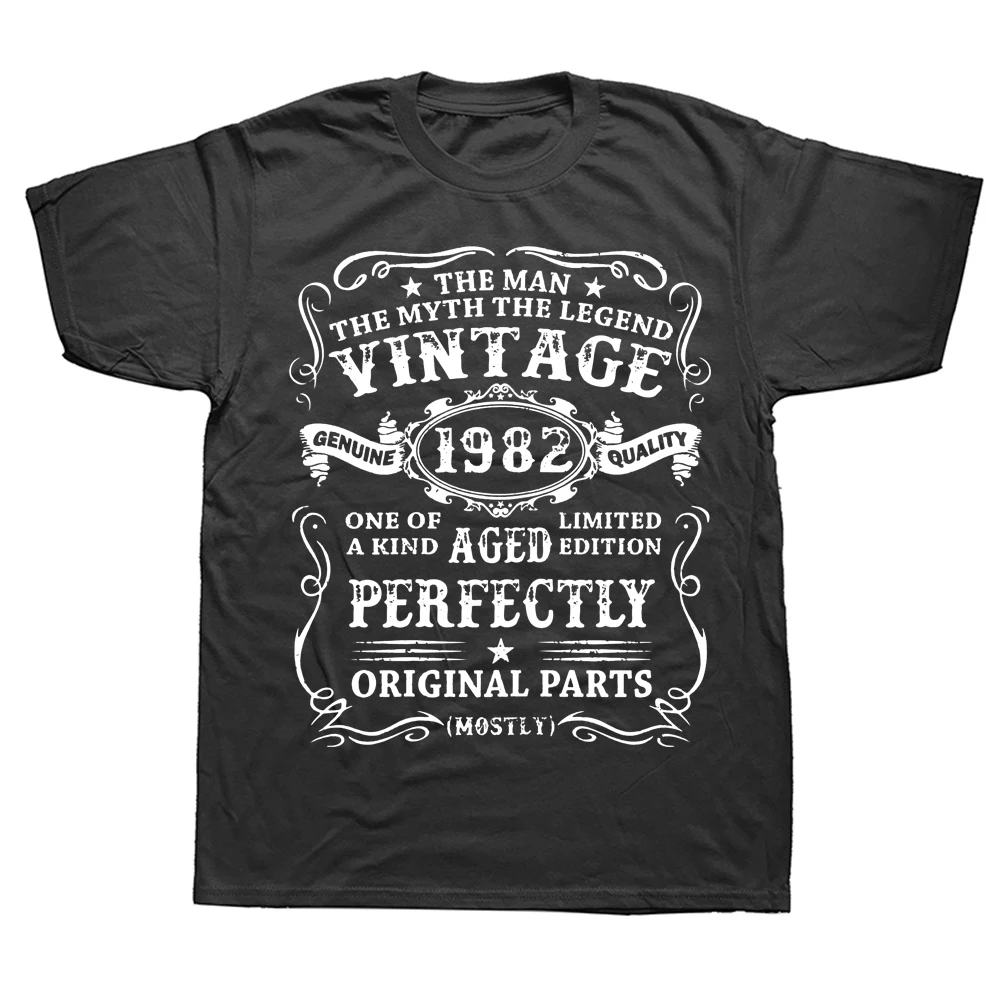 

Novelty 41 Years Old Vintage 1982 Legend T Shirts Graphic Streetwear Short Sleeve Birthday Gifts Summer T-shirt Mens Clothing