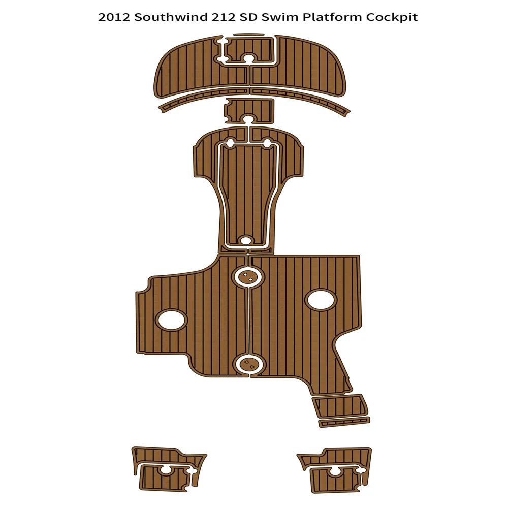 

2012 г., Южноамериканская платформа для плавания 212 SD, напольный коврик для лодки из EVA пены, тикового цвета