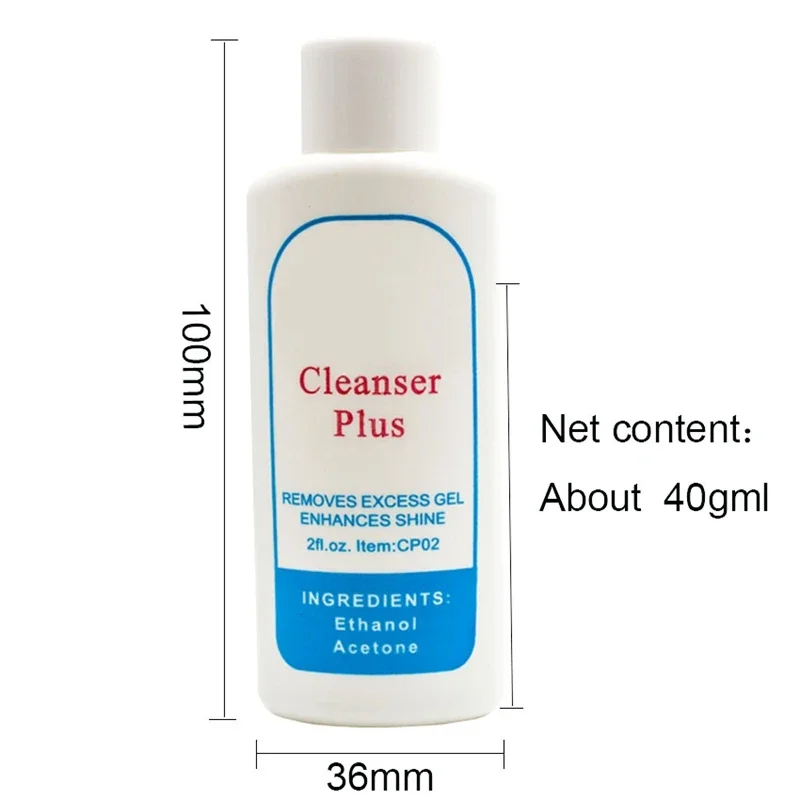 60ml Nail Art Enhances Shine Cleaner Cleansing Gel Nail Art Acrylic UV Gel Remover Gel Polish Cleanser Remover Solvent For Nail images - 6