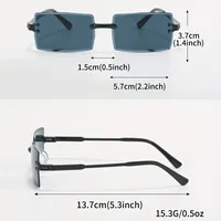 6pcs Rectangle Fashion Sunglasses For Women Men Cute Candy Color Decorative Shades Sun Glasses UV400 - Image 5