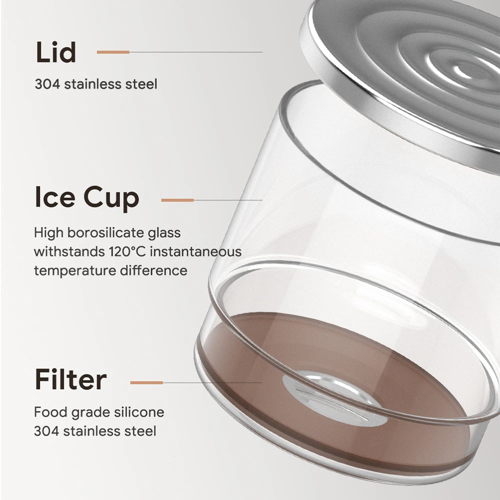 صانع قهوة باردة زجاج بوروسيليكات