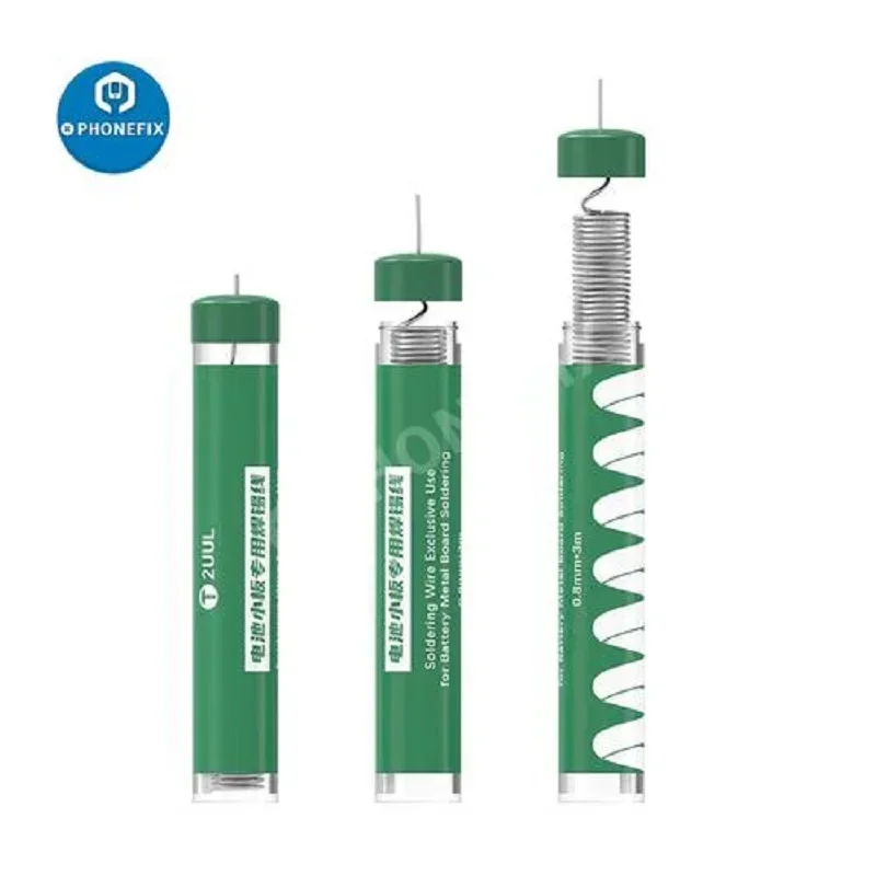 2UUL 납땜 와이어 3M 0.8mm 휴대 전화 금속 보드 배터리 납땜 수리 도구 필요 없음 스폿 용접 기계