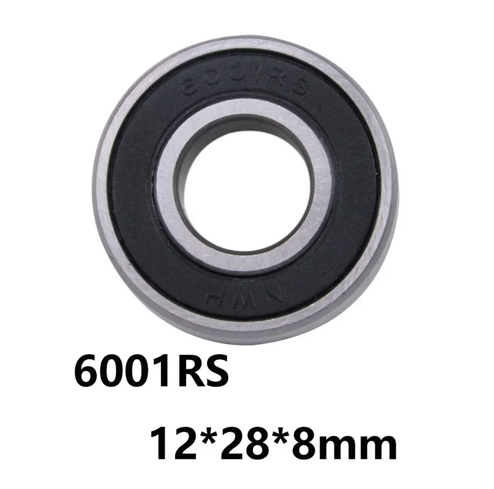

10Pcs/lot 6001Rs Cover Seal Deep Groove Ball Miniature Mini Bearings 6001-Rs 12*28*8Mm 12x28x8 52100 Chrome Steel