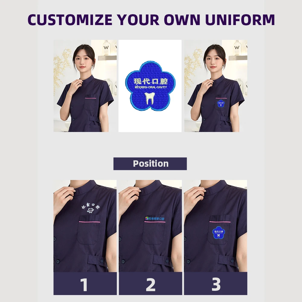 New Dental Nurse Uniforms female summer long/short sleeve male high-end oral hospital clinic dentist working clothes set