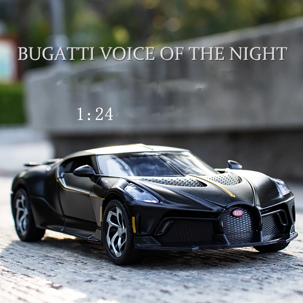 1/24 Bugatti Voice Of The Night Simulation Alloy Model Car Toy Diecasts & Toy Metal Off-road Racing Car Toy for Children Gift