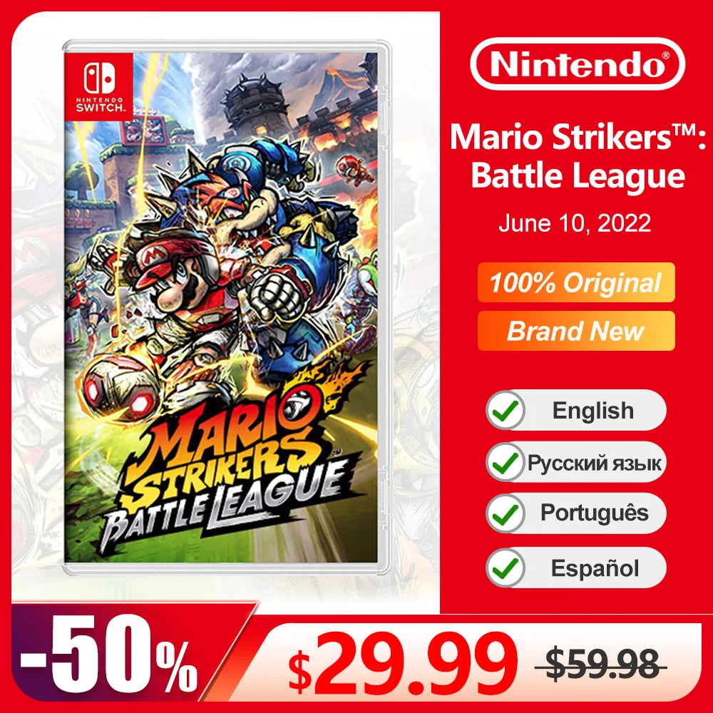 Mario Strikers Charged Football Sur Nintendo Switch – Jeu Complet (Bon état)