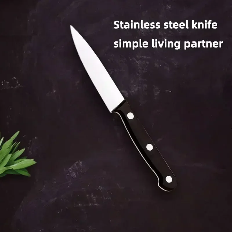 Black Fruit Knife Set - Professional Chef Knives Sharp  Portable Anti-Rust Anti-Stick
